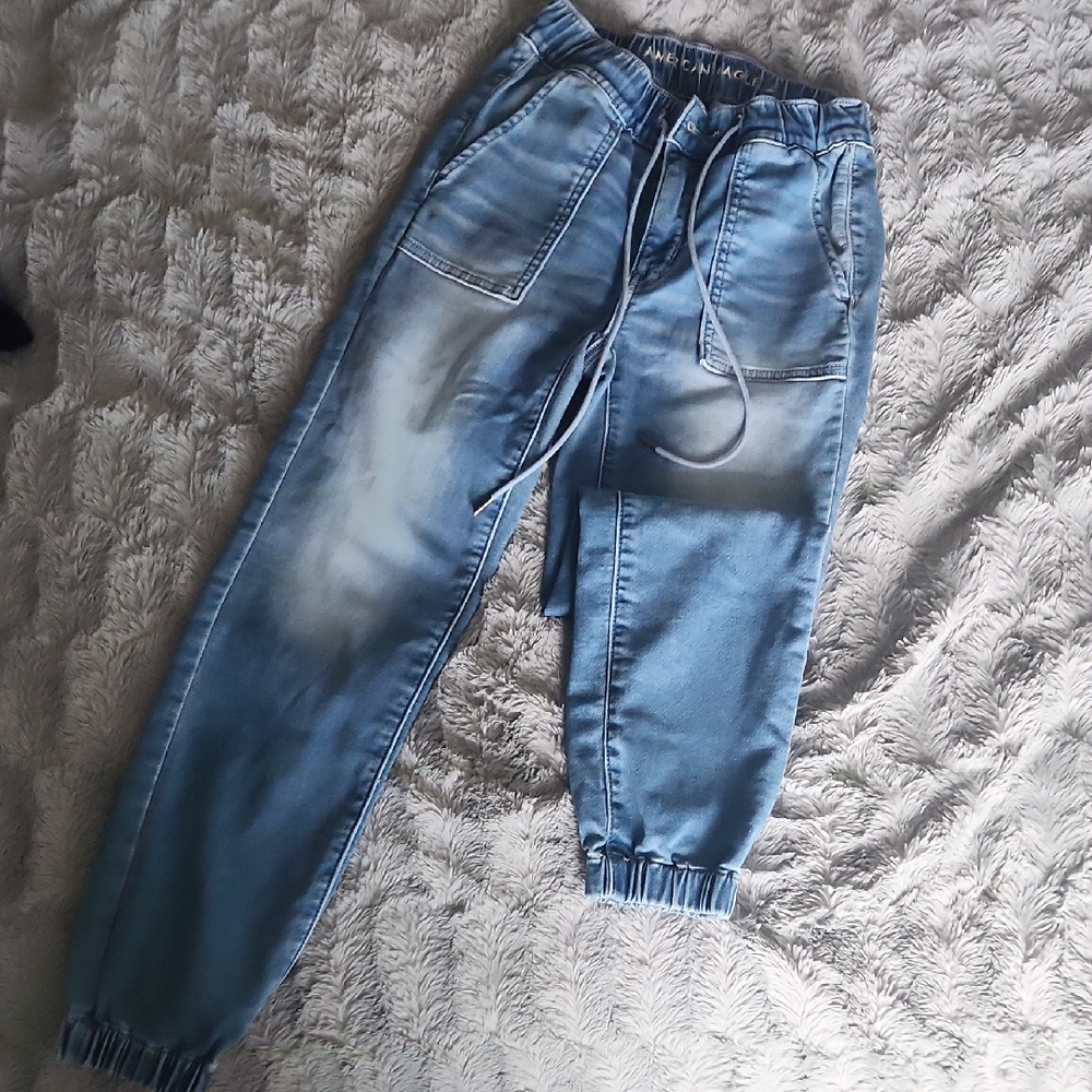 American Eagle Outfitters Light Blue Soft Knit Jeans